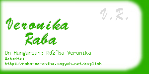 veronika raba business card